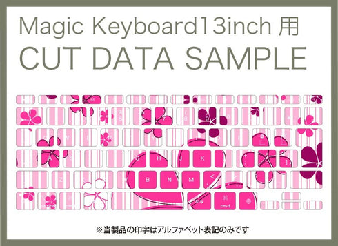 Magic Keyboard 専用 iPadPro11inch 13inch(M4) 2024 第5世代 対応 キーボード用スキンシール キートップ ステッカー アイパッド ノートパソコン アクセサリー 保護 020806 マスクデザイン 宇宙 惑星 ピンク 白 花 005368