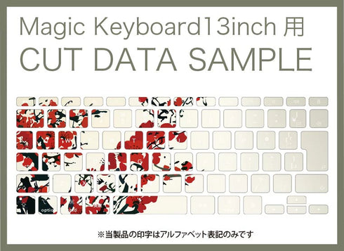 Magic Keyboard 専用 iPadPro11inch 13inch(M4) 2024 第5世代 対応 キーボード用スキンシール キートップ ステッカー アイパッド ノートパソコン アクセサリー 保護 020806 マスクデザイン 宇宙 惑星 和風 和柄 花 鳥 005383