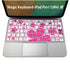 Magic Keyboard 専用 iPadPro11inch 13inch(M4) 2024 第5世代 対応 キーボード用スキンシール キートップ ステッカー アイパッド ノートパソコン アクセサリー 保護 020806 マスクデザイン 宇宙 惑星 ピンク 白 花 005368
