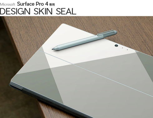 Surface Pro7 (2019) Pro6 Pro2017 pro4 用 スキンシール igsticker サーフェス ノートブック ノートパソコン カバー ケース フィルム ステッカー アクセサリー 保護 004263 チェック 白 黒